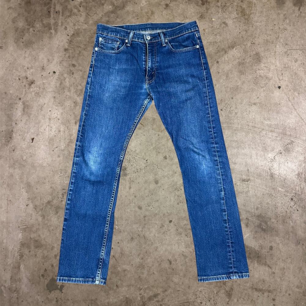 Levi's 513 Slim Straight Jeans 5-Pocket Medium Wash Denim Blue Mens Size 31x30